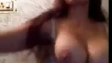 Hot Desi Bhabhi milky boobs and hairy pussy show