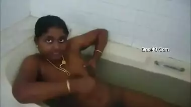 Tamil Mom Shower Front Of Husband