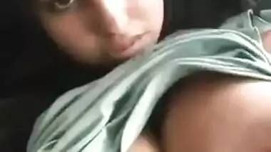 Sexy girl with giant melons