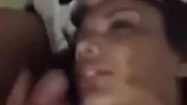 Sexy Bitch Eating Cum From Dick Of Her Bf