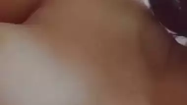 Cute girl licking own boobs free sex India