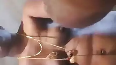 Desi village girl showing her boobs selfie cam video