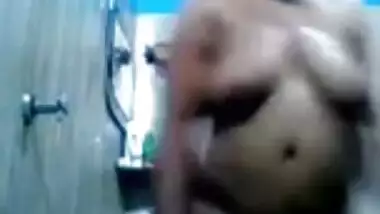 Indian aunty bathing