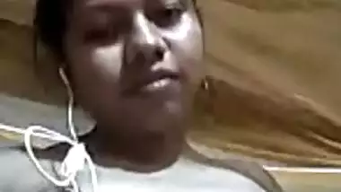 Sexy big boob show selfie MMS video