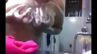 Delhi NCR house wife naked shower bath