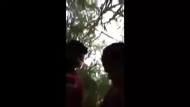 Desi couple records sex video during which boy plays with GF's XXX tits