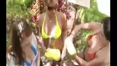 Busty Babe Wet Outdoor