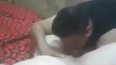 Punjabi aunty sucking cock nd licking by husband