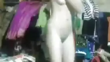 Beautiful horny village girl masturbating pussy on cam