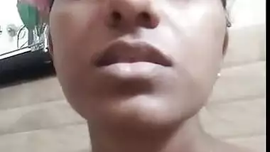 Nude Indian girl smoking on selfie cam