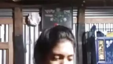 Bangladeshi cute girl showing her boobies