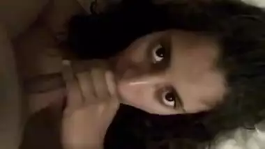 Sexy Curly Haired Bangalore Girl Gives the Best Blowjob Ever