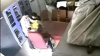 Teacher and Desi colleague have sex forgetting about security camera