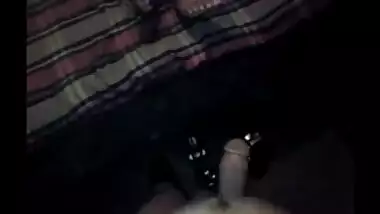 Cameraguy films delectable girl in black lingerie before Desi XXX fuck