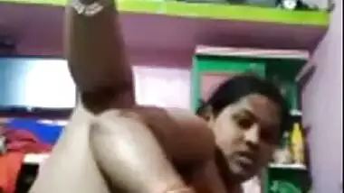 Dick hungry Indian wife dildoing her horny pussy