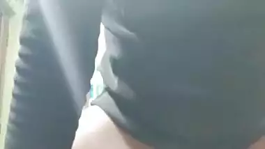 Horny Punjabi girl masturbating with chapati roller