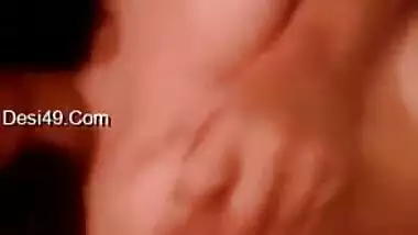 Sweet amateur Desi babe shows and XXX plays with her natural tits