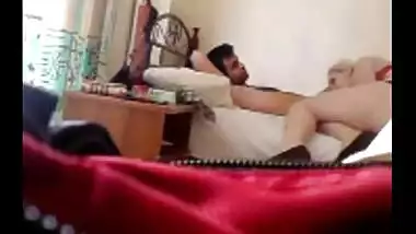 Nri blonde girl in red bra arouses lover’s mood