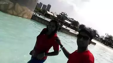 We and wife at water park