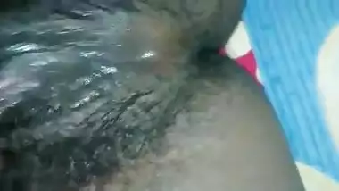 College girl self fingering her hairy pussy