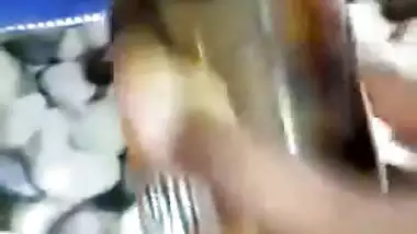 Boyfriend inserting beer bottle in GF pussy viral sex