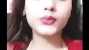 Beautiful Girl Playing With Boobs in Live