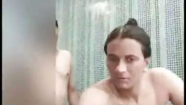 Mature couple homemade fun inside swimming pool