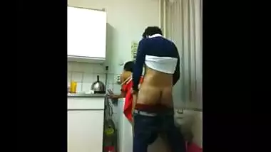 Sexy college girl incest sex with professor in kitchen