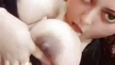 Huge boobs Paki lady selfie videos shared online