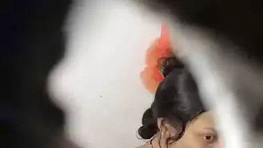 Devar hides near bathroom to see bhabhi nude bath