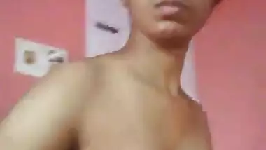 Desi girl selfie video record