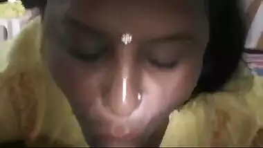 Bihari maid sucking a big cock on cam