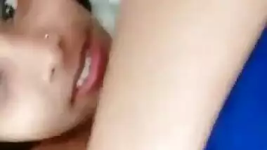 Cute Desi Couple Kissing Romance Home alone